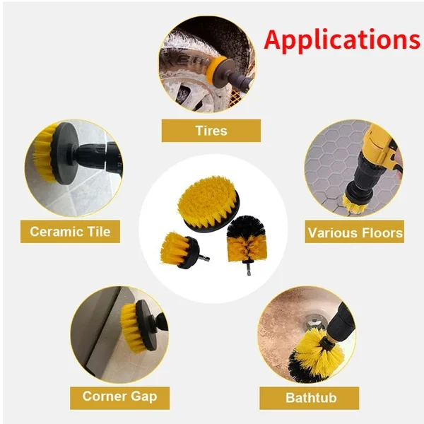 26/17/13 5Pcs 자세히 브러쉬 세트 청소 브러쉬 파워 스크러버 드릴 브러시 가죽 청소 도구