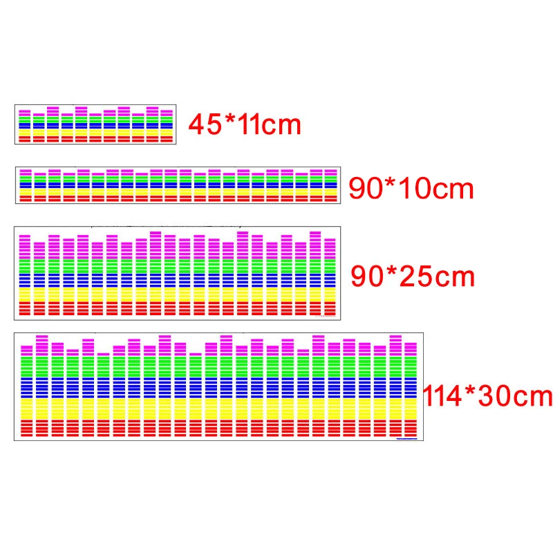 자동차 RGB LED 음악 리듬 플래시 라이트, 사운드 활성화 센서 이퀄라이저, 후면 앞 유리 스티커, 스타일링 네온 램프