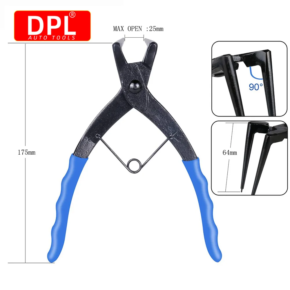 오토바이 자동차 트럭용 헤비 듀티 실린더 내부 링 리무버 고정 서클립 플라이어, 90 도 벤딩 플라이어
