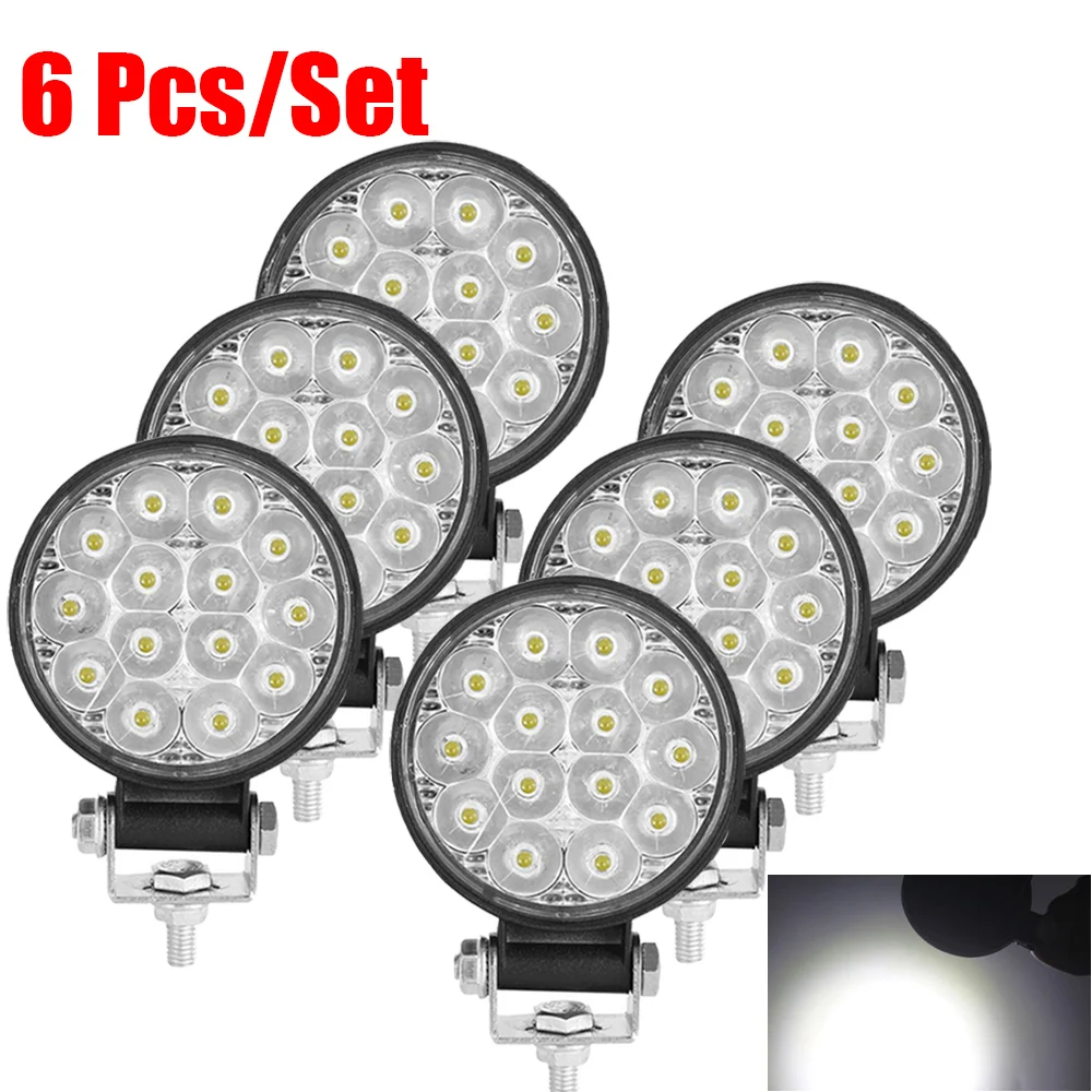 SUV 안개등용 야간 주행등, LED 작업등, 42W, 48W, 14 LED 자동차 전조등, 오프로드 트럭, 12 V, 24V, 6 개, 4 개, 2 개 title=SUV 안개등용 야간 주행등, LED 작업등, 42W, 48W, 14 LED 자동차 전조등, 오프로드 트럭, 12 V, 24V, 6 개, 4 개, 2 개 