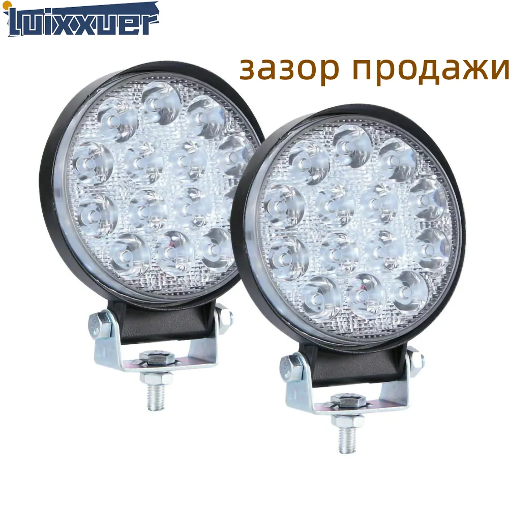 원형 LED 작업등 스포트 램프, 오프로드 트럭 트랙터 보트 SUV UTE 12 24V 9000LM 6000K 운전 램프, 자동차 액세서리, 140W, 2 개 title=원형 LED 작업등 스포트 램프, 오프로드 트럭 트랙터 보트 SUV UTE 12 24V 9000LM 6000K 운전 램프, 자동차 액세서리, 140W, 2 개 