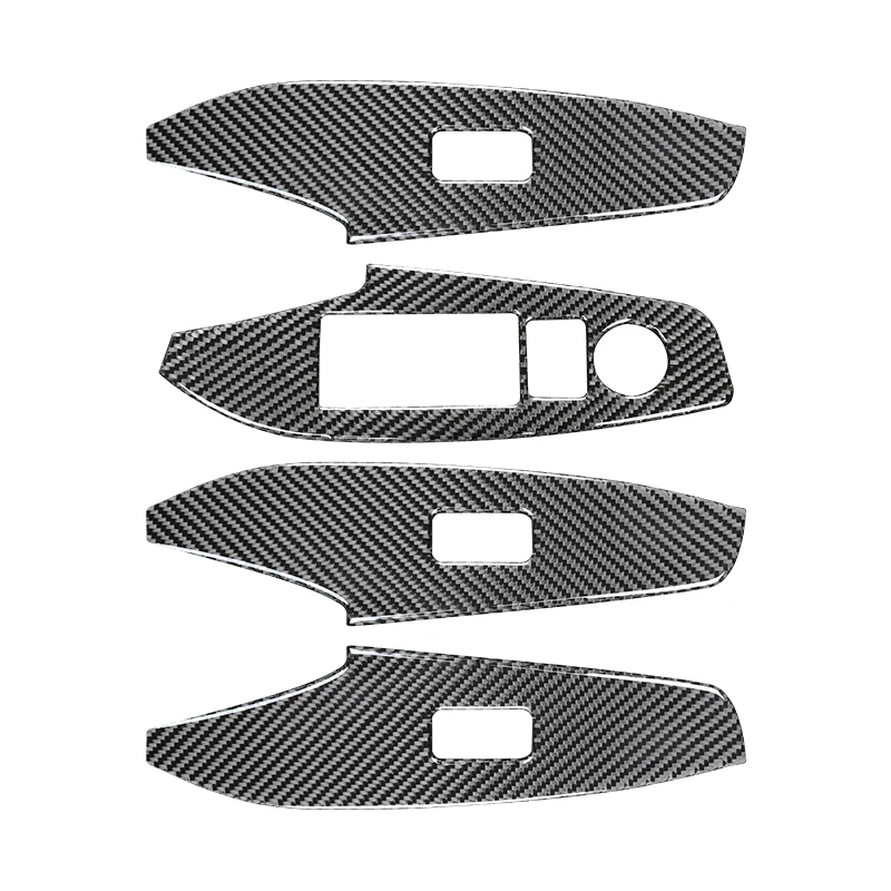마즈다 3 악셀라 2014-2019 용 윈도우 컨트롤 패널 장식 탄소 섬유 커버 트림 스트립, 자동차 내부 액세서리 3D 스티커