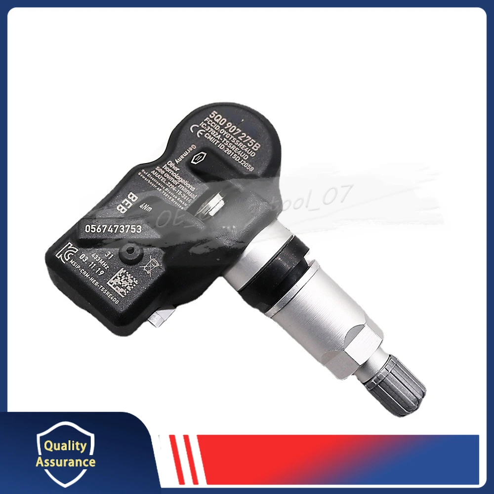 아우디 A3 A4 A5 Q3 Q5 Q7 포르쉐 카이엔 마칸 폭스바겐 골프 Eos 타이어 압력 TPMS 센서 모니터링 시스템, 4X, 5Q0907275B