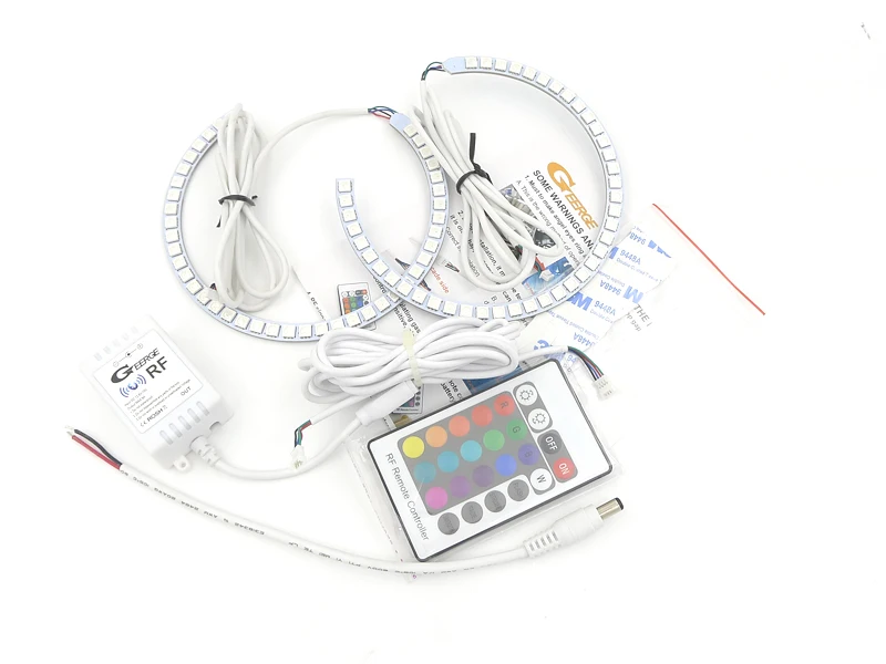 울트라 브라이트 멀티 컬러 RGB LED 엔젤 아이즈 키트, 아우디 A3 8PA A4 S4 RS4 B7 RF 원격 블루투스 앱, 헤일로 링 자동차 액세서리