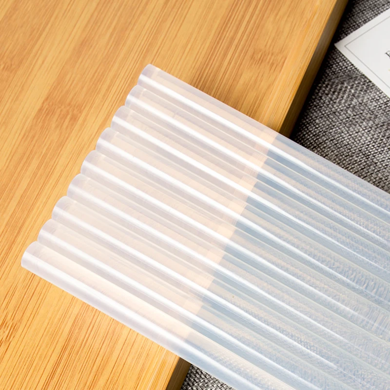 강력한 핫멜트 접착제 스틱, 투명 가정용 열 온도 열 DIY 도구, 전기 글루건 스틱, 공예 수리 도구, 7mm