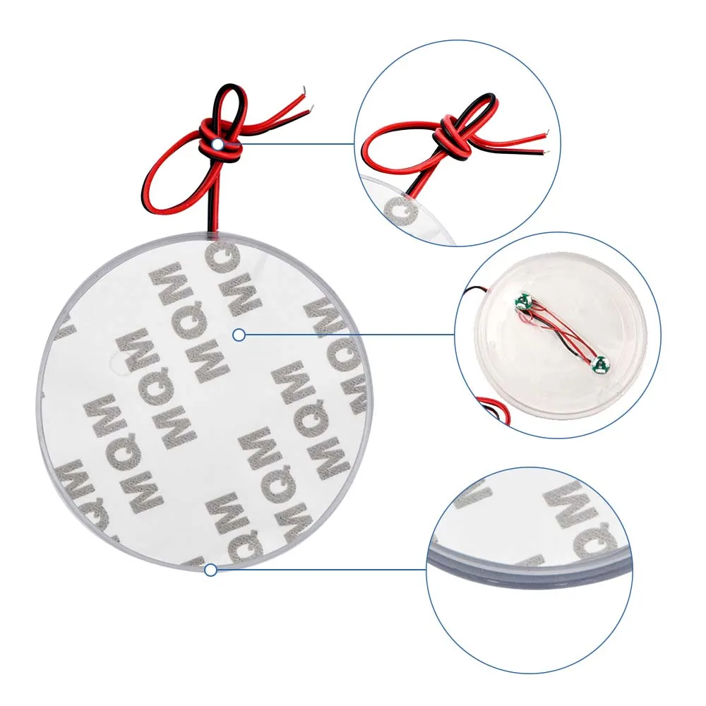 1pcs 12V 자동차 LED 블루 엠블럼 배경 조명 램프 스티커, 82mm 자동 장식 화이트/블루/레드 BMW 3 5 7 시리즈 X3 X5 X6