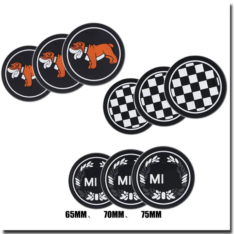 두꺼운 고무 자동차 컵 거치대 개스킷, 미니 쿠퍼 F54 F55 F56 R52 R53 R55 R56 R57 R58 R60 R61 클럽맨 컨트리맨용, 65 70 75mm