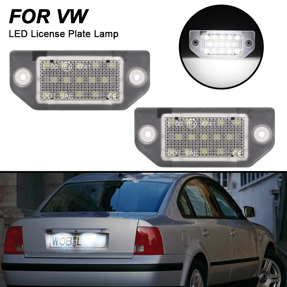 번호판 LED 램프, VW 파사트 B5 프리 페이스리프트 1997-2000 내장 캔버스, 오류 없음, 12V 흰색 번호판 조명, 2 개 title=번호판 LED 램프, VW 파사트 B5 프리 페이스리프트 1997-2000 내장 캔버스, 오류 없음, 12V 흰색 번호판 조명, 2 개