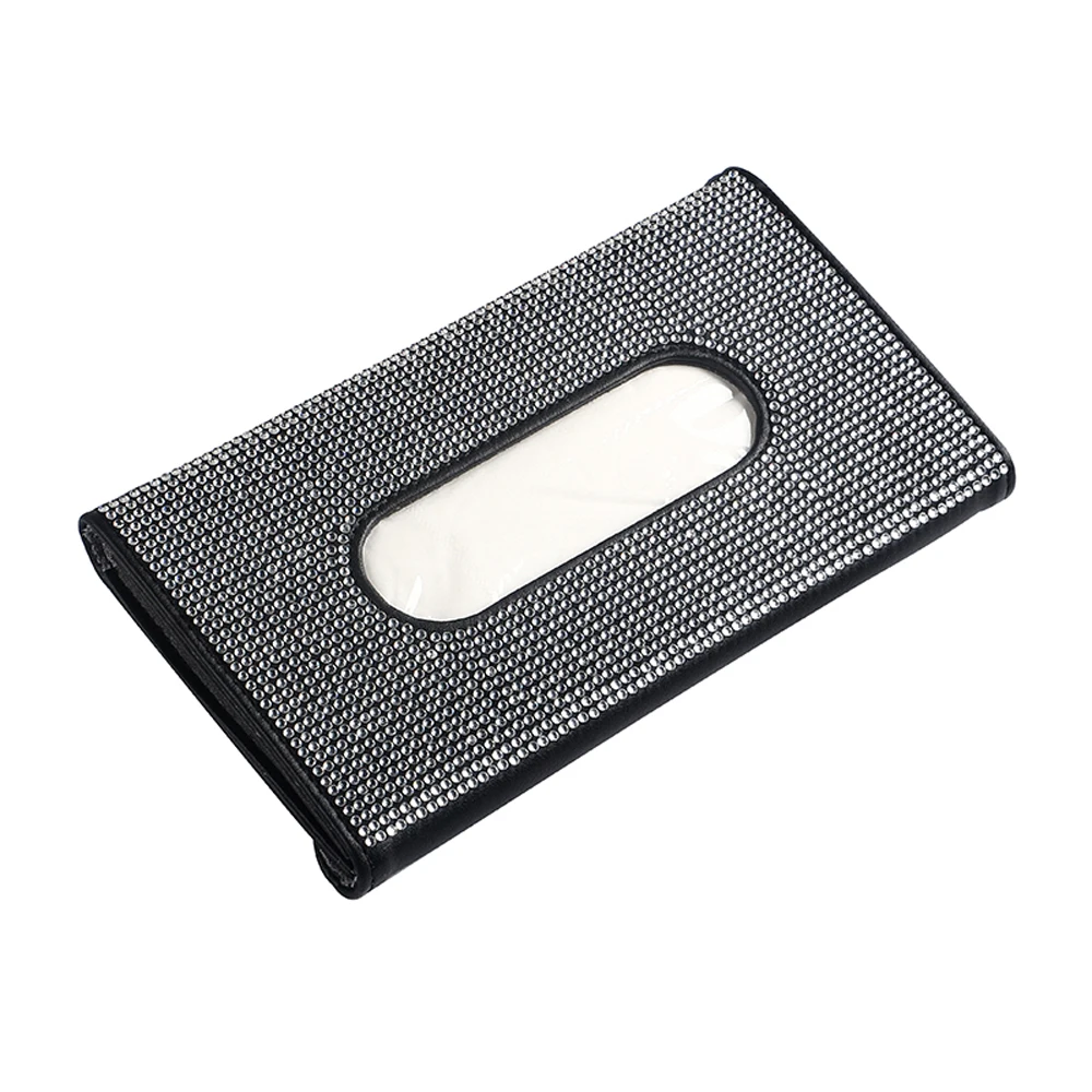 범용 크리스탈 자동차 티슈 박스, 선 바이저 티슈 홀더, 자동 보링 핑크 장식, 블링 페이퍼 타월 홀더, 여아용 액세서리