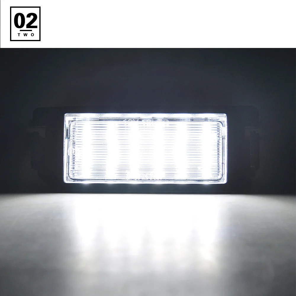 현대 i30 해치백 i20 벨로스터 FS XG 30 테라칸 HP 제네시스 쿠페 GK용 LED 번호판 조명, 오류 없는 플러그 앤 플레이, 2 개