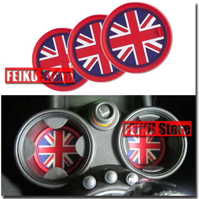 두꺼운 고무 자동차 컵 거치대 개스킷, 미니 쿠퍼 F54 F55 F56 R52 R53 R55 R56 R57 R58 R60 R61 클럽맨 컨트리맨용, 65 70 75mm