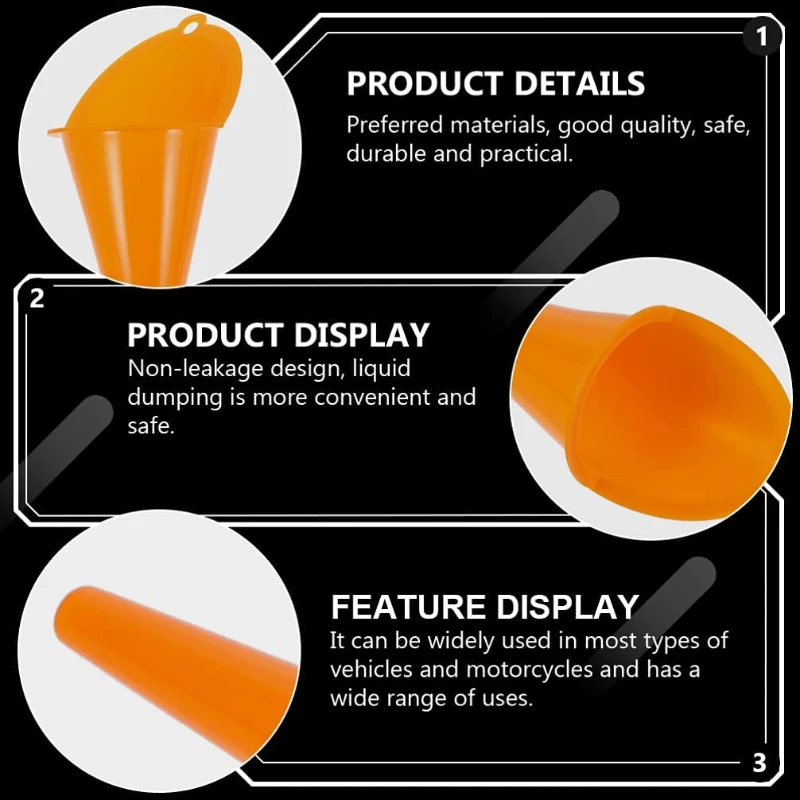 스플래시 방지 자동차 긴 마우스 오일 깔때기 충전 도구, 가솔린 오일 연료 플라스틱 오토바이 엔진 급유 자동차 액세서리, 1 개, 4 개