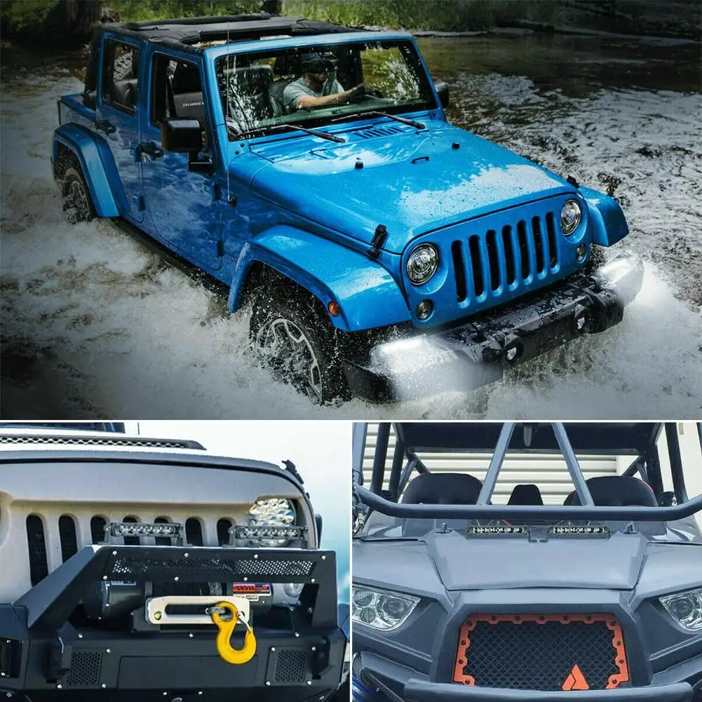 LED 작업 조명 바 램프 스포트라이트, 오프로드 차량 4WD 자동차 트럭용 운전 안개등, 7 인치, 18W, 3600lm, 6000k