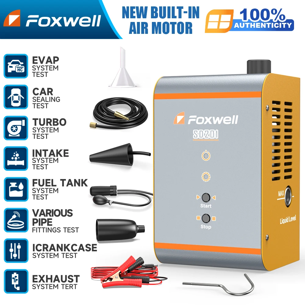 FOXWELL 자동차 연기 발생기, 자동차 EVAP 연기 기계, 진단 테스터, 진공 연료 파이프, 오일 누출 감지기, SD201, 12V title=FOXWELL 자동차 연기 발생기, 자동차 EVAP 연기 기계, 진단 테스터, 진공 연료 파이프, 오일 누출 감지기, SD201, 12V 