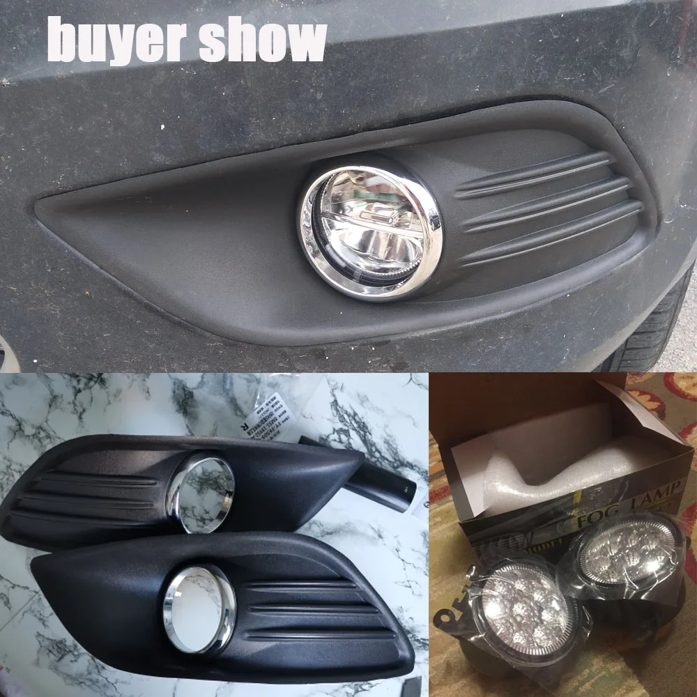 포드 포커스 2 MK2 2009 2010 2011 LED 헤드라이트 안개등 커버 그릴 크롬 베젤 하네스 스위치 키트 액세서리