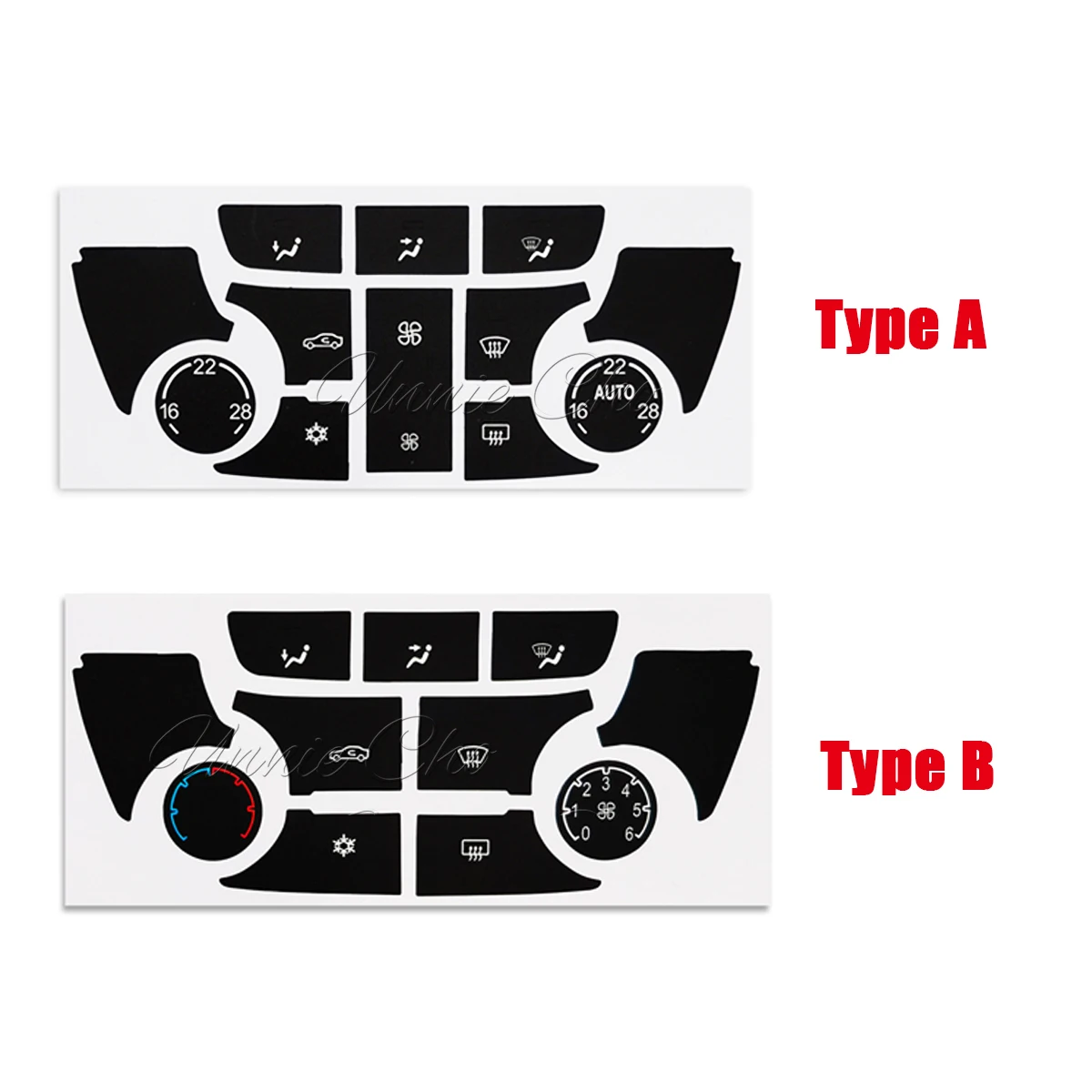 뷰익 앙코르 베라노 AC 패널 수리 데칼, 오펠 모카 스티커, 복스홀 인테리어 액세서리, 2013-2017 단추