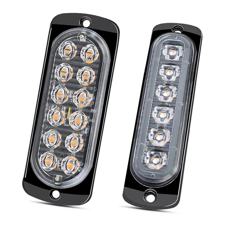 6 LED 자동차 경고등 고장 비상 조명 경찰 조명, 12V 12smd LED 일정 경고등 트레일러 후면 램프