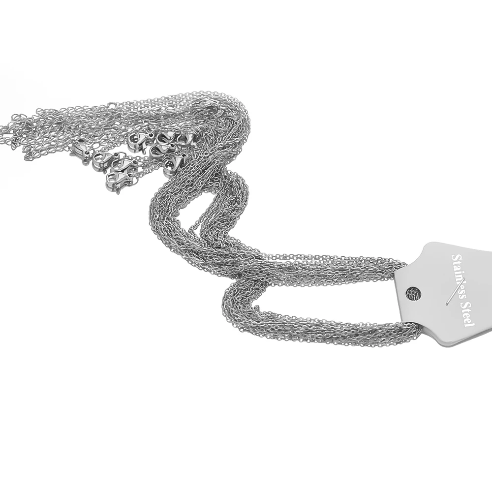 골드 컬러 스테인레스 스틸 링크 체인, 대량 목걸이 패션 쥬얼리, 조절 가능한 체인, 도매 초커 DIY, 45 + 5cm, 10 개