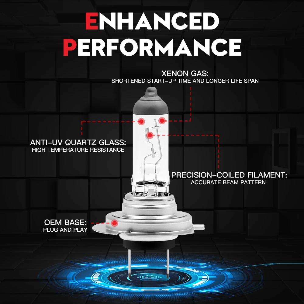자동차 헤드라이트 전구, 할로겐 램프, H11B H13 9005 9007 9012 H3 H27 881, 자동 하이 로우 안개등, 2x H1 H4 H7 H11 HB3 HB4 HIR2, 12V 55W