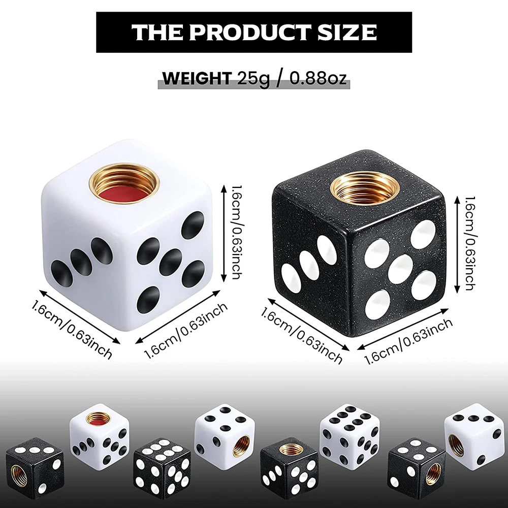 아크릴 오토바이 휠 스템 커버 자전거 방진 스템 캡, 다이스 밸브 캡, 자전거 자동차 자전거 트럭용 다색 타이어 캡