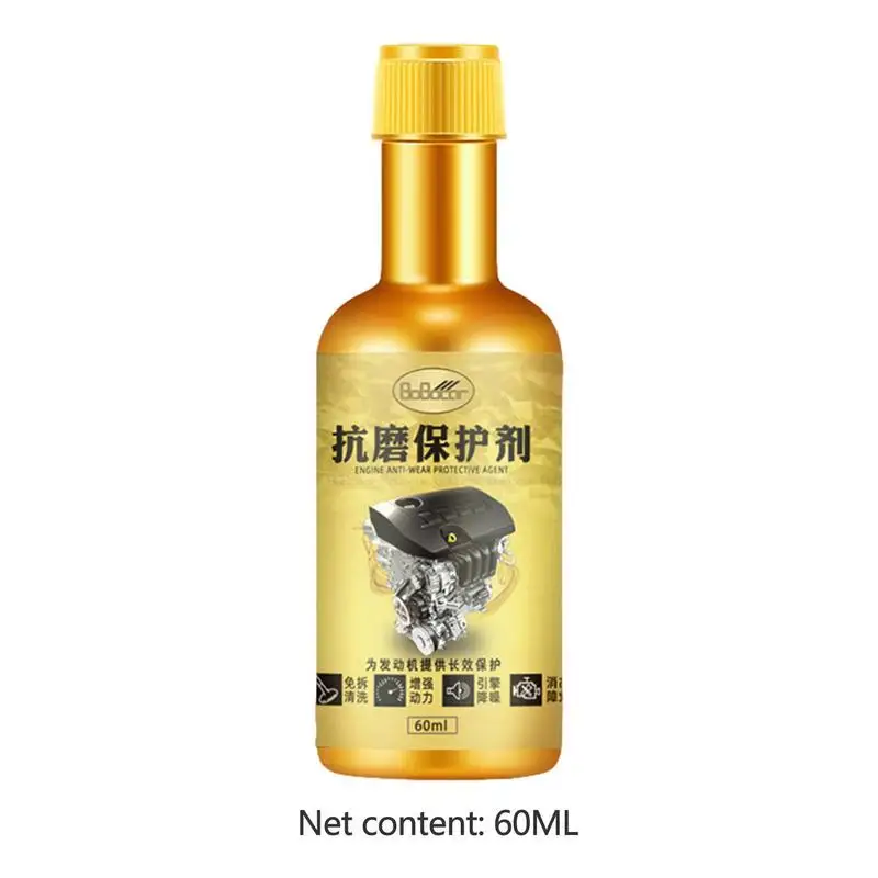 마모 방지 엔진 보호 오일, 복원 첨가제 포함, 강력한 연소 및 소음 감소 엔진 보호제, 세차, 60ml