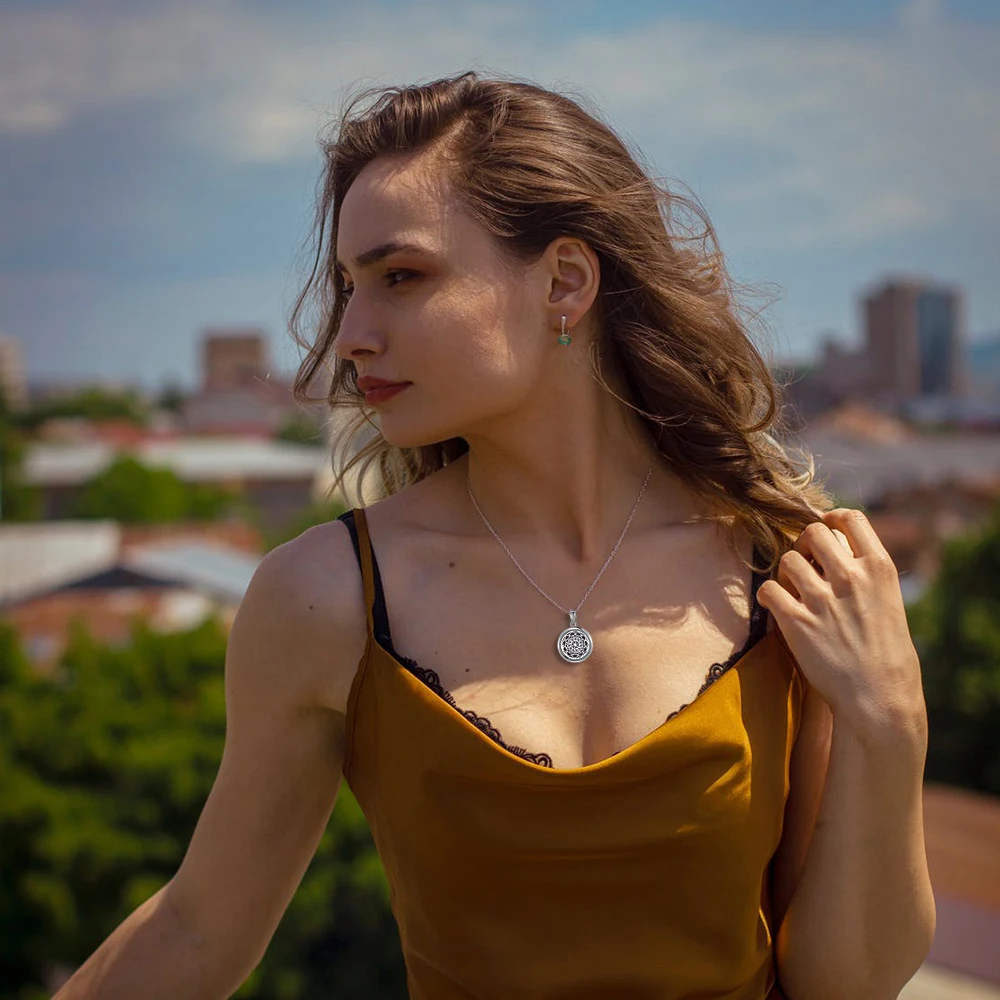 새로운 생명의 나무 아로마 테라피 목걸이, 스테인레스 스틸 에센셜 오일 디퓨저, 부적 향수 로켓 펜던트, 여성 보석 선물