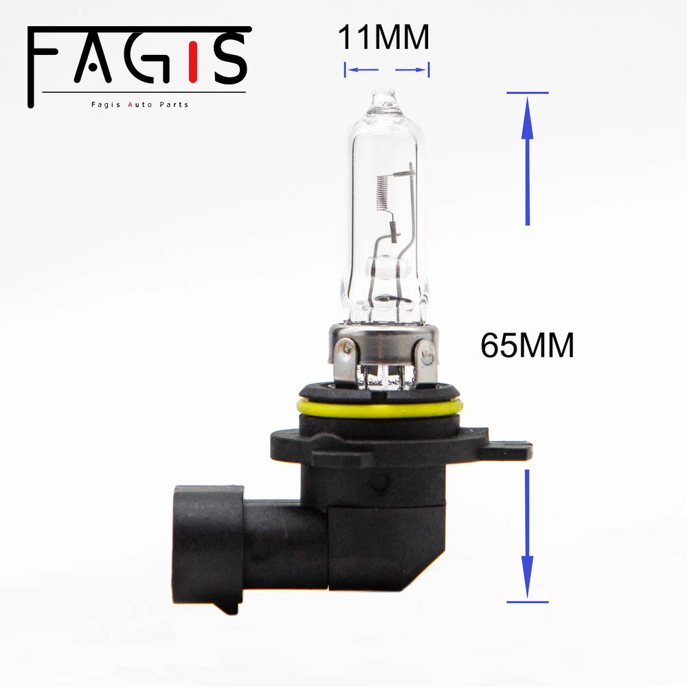 Fagis 자동차 헤드라이트 할로겐 전구, 미국 브랜드 9012 Hir2 12V 55W, 투명 3350K, 따뜻한 흰색, 자동차 헤드 램프, 1 개