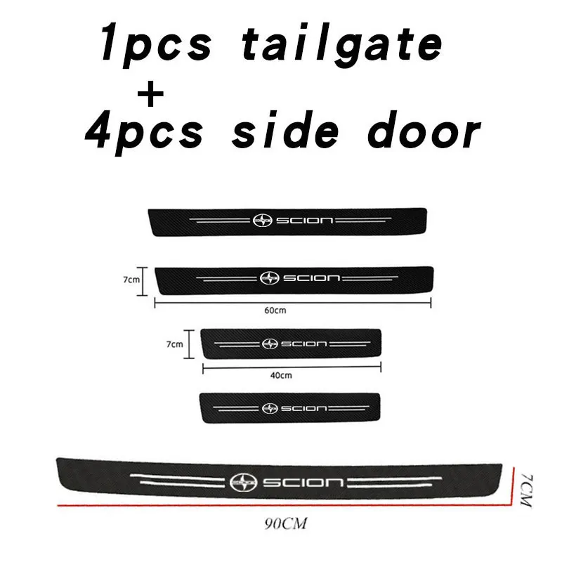 탄소 섬유 자동차 트렁크 범퍼 보호 스티커, 긁힘 방지 스티커 테이프, 도요타 scion XA XB XD IQ TC 자동차 액세서리