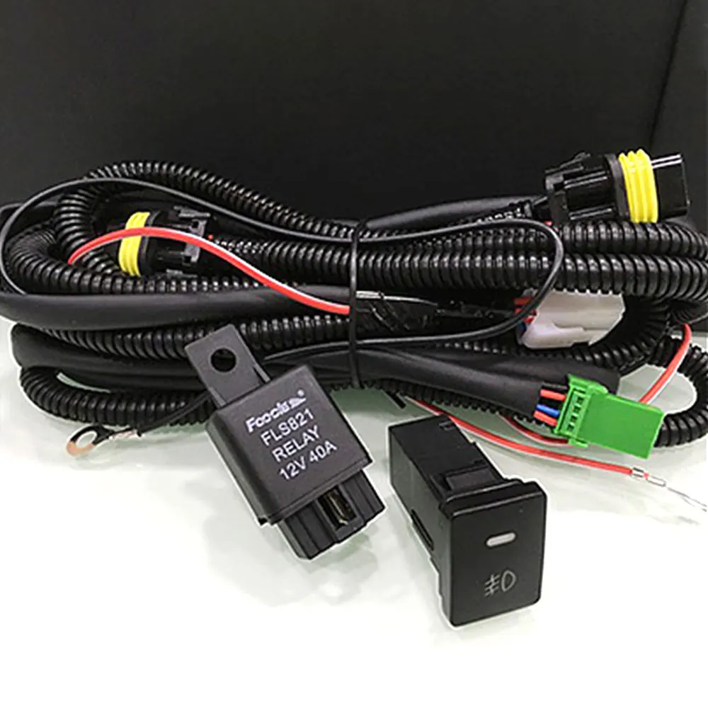 자동차 안개등 와이어 하네스 소켓 스위치 표시기 키트, 혼다 닛산 스즈키 아큐라 인피니티 포드 링컨용 액세서리, 12V