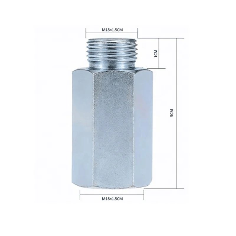 범용 O2 람다 산소 센서 마개 어댑터 익스텐더 스페이서 M18 X 1.5, 자동차 액세서리, 1 개