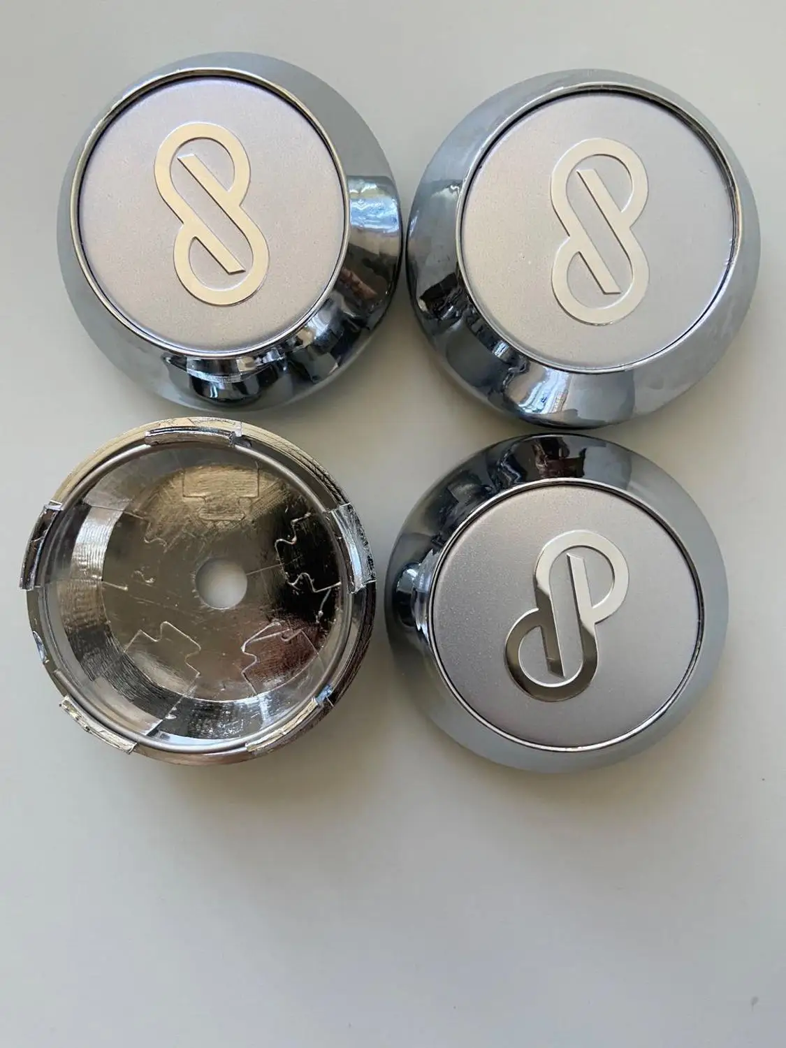 ENKEI 엠블럼 로고 크롬 용 65MM 자동차 휠 센터 허브 캡, 4 개/묶음