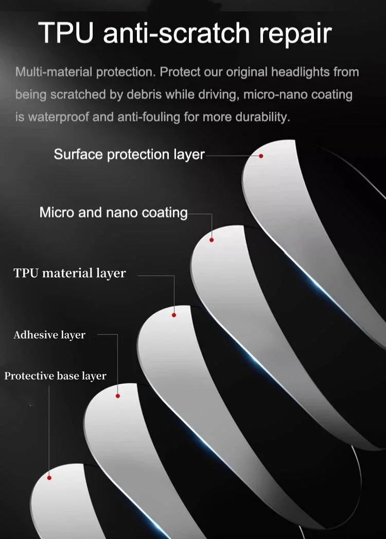 테슬라 모델 3 하이랜드 2023 2024 전조등 보호 필름, 모델 3 + 전조등 테일 램프 블랙 색상 변경 필름