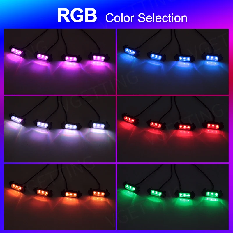 Eagle Eye LED 자동차 그릴 조명, 범용 주간 주행 RGB 앱 제어 그릴 조명, 중앙 그리드 오프로드 경고 펀치 프리