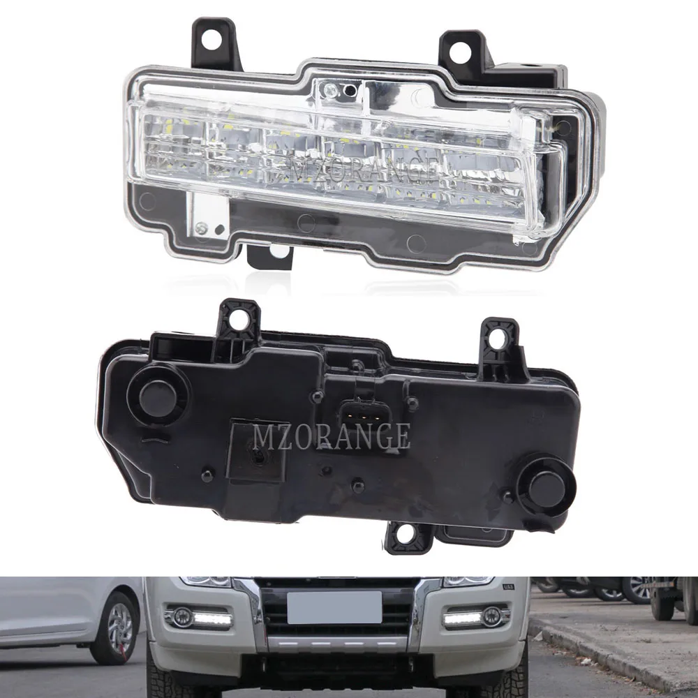 LED DRL for Mitsubishi Pajero 2015 2016 2017 2018 2019 2020, 몬테로 V98 주간 주행 등 헤드 라이트 화이트 Led 안개등