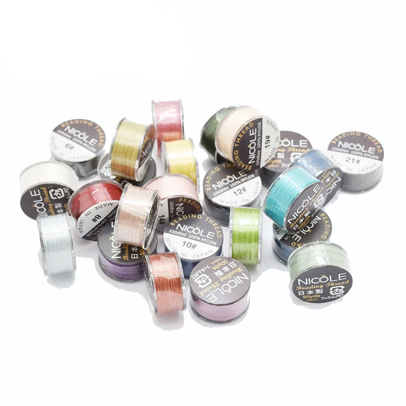 미유키 100% 나일론 스레드, 구슬 스레드 주얼리 꼰 스레드 Diy 액세서리 46m 구슬 스레드