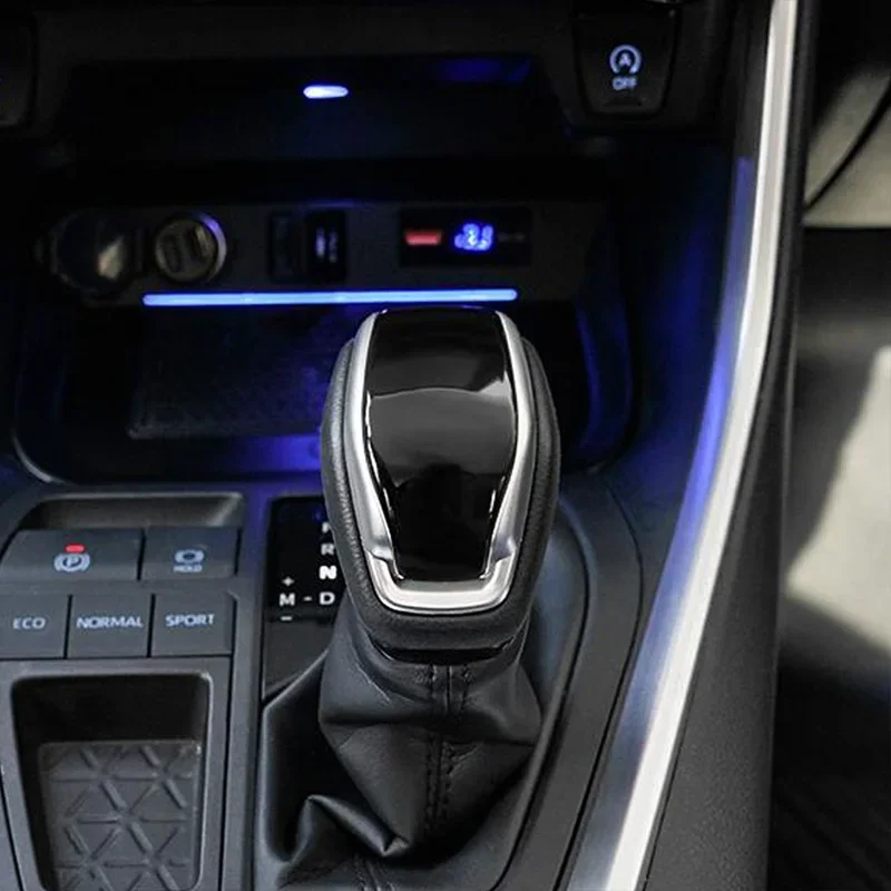 자동차 기어 시프트 헤드 장식 커버, ABS 트림 탄소 섬유 자동차 액세서리, 도요타 RAV4 XA50 2019 2020 자동차 인테리어
