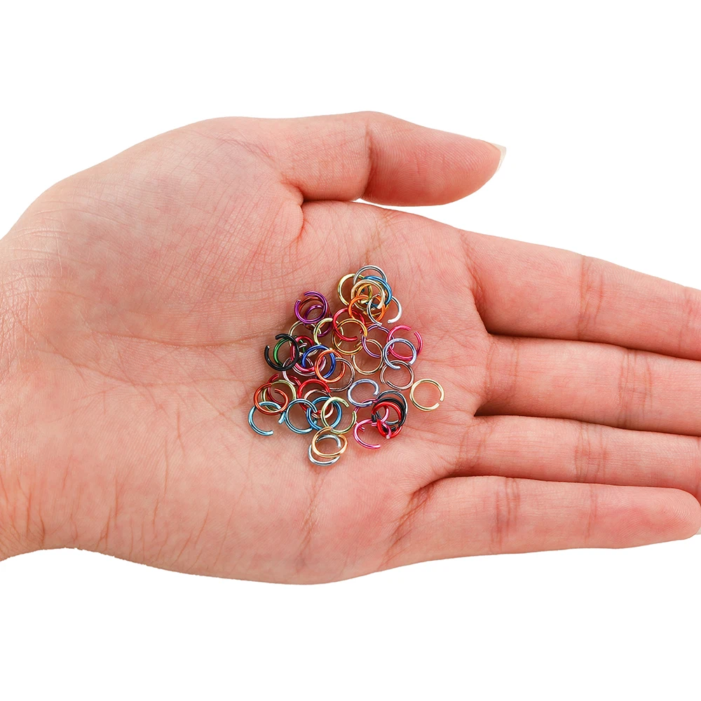 다채로운 오픈 점프 링 스플릿 점프 링 커넥터, DIY 주얼리 제작 재료, 액세서리 용품, 300 개/백 6 8 10 mm
