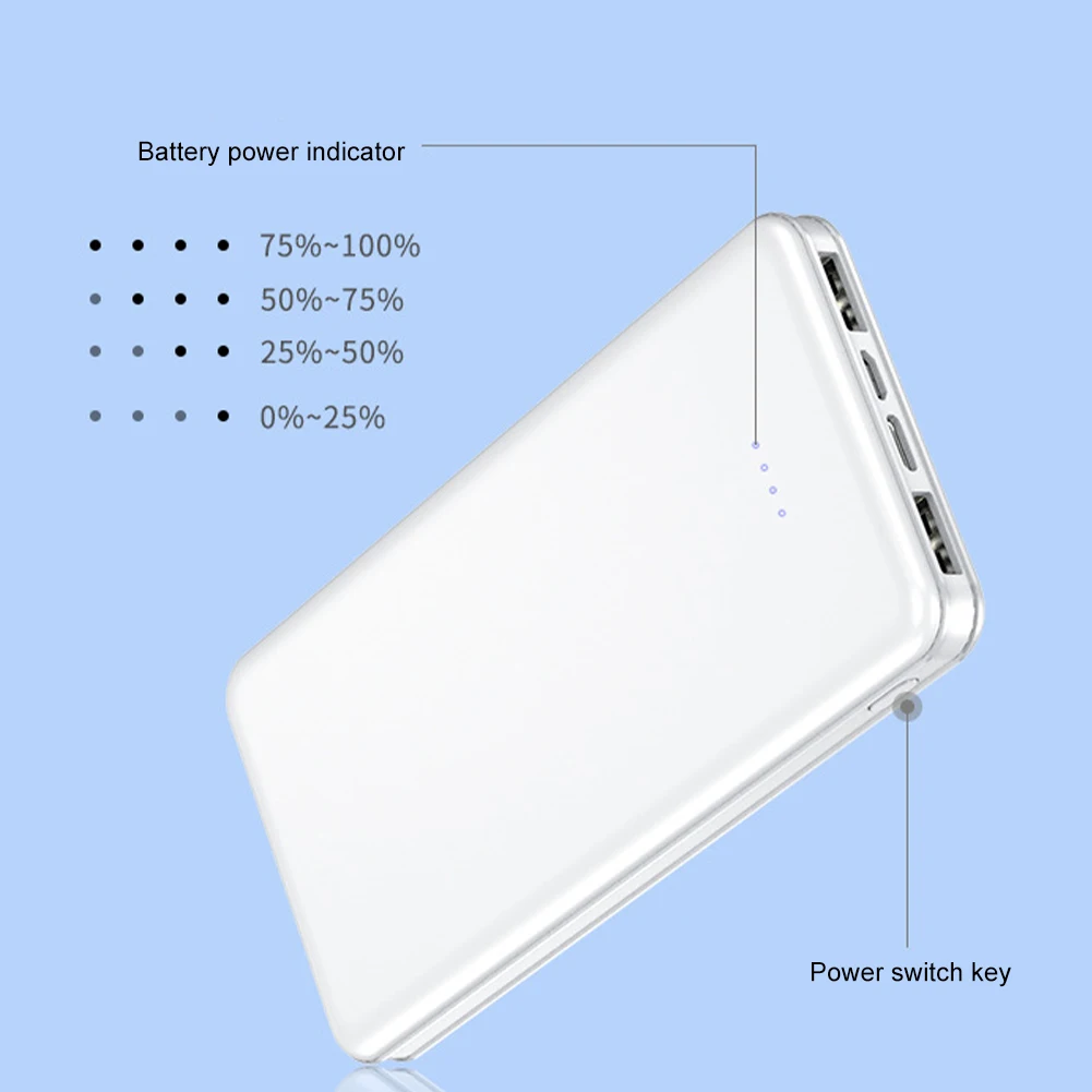 난방 조끼 재킷 스카프 양말 장갑, 강력한 보조배터리, 10000mAh, 20000mAh, 5V, 2A 보조배터리 외장 배터리 팩, 신제품