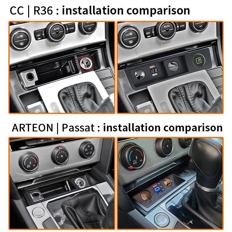 자동차 충전기 빠른 충전 4.0 QC4.0 QC3.0 SCP 5A, 폭스 바겐 파사트 B6/B7/B8/CC/아르테온/R36 아이폰 Xiaomi 휴대 전화