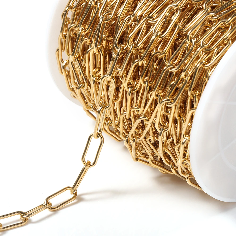 1 미터 골드 컬러 스테인레스 스틸 체인 스타 링크 체인 여성용 DIY 목걸이 팔찌 쥬얼리 구성 요소 만들기 DIY No Faded