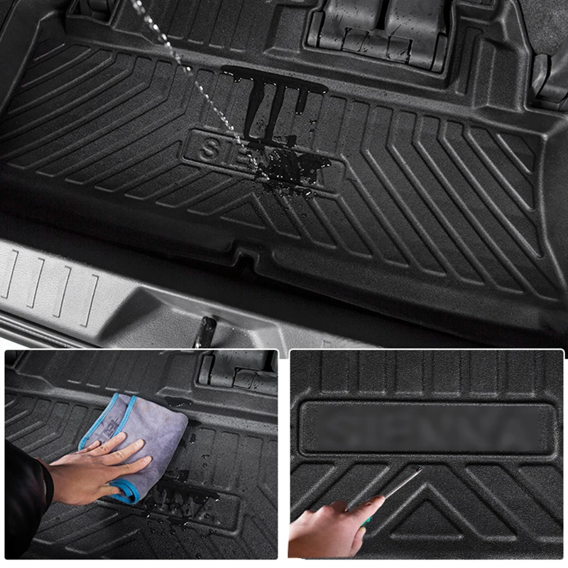 도요타 시에나 트렁크 매트, TPE 방수 바닥 매트, 시에나 인테리어 액세서리, 2011 ~ 2023