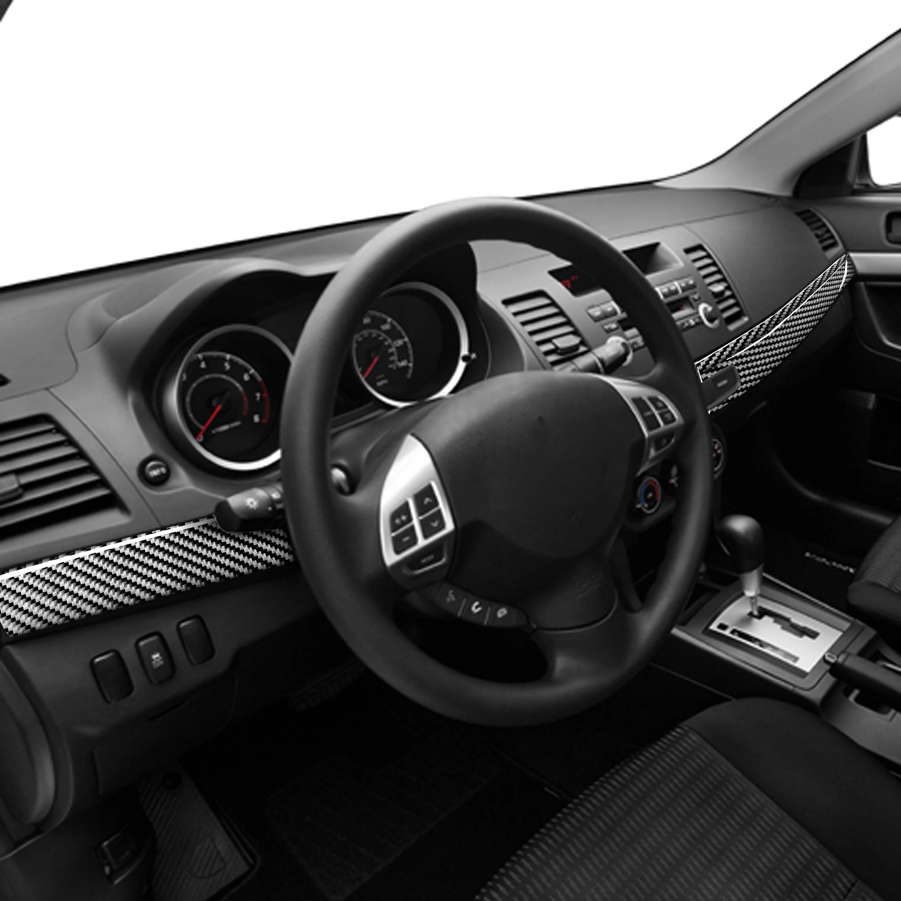 미쓰비시 랜서 EVO X MR 2008-2015 카본 인테리어 트림 스티커 세트, 속도계 창문 리프팅 보관, 자동차 액세서리