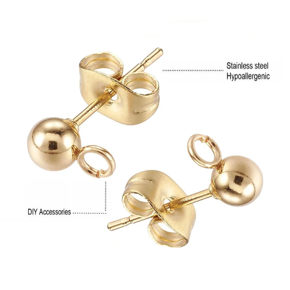 스테인레스 스틸 주얼리 프렌치 귀걸이 후크, DIY 주얼리 제작용 귀걸이 걸쇠, 알레르기 없음, 50 개