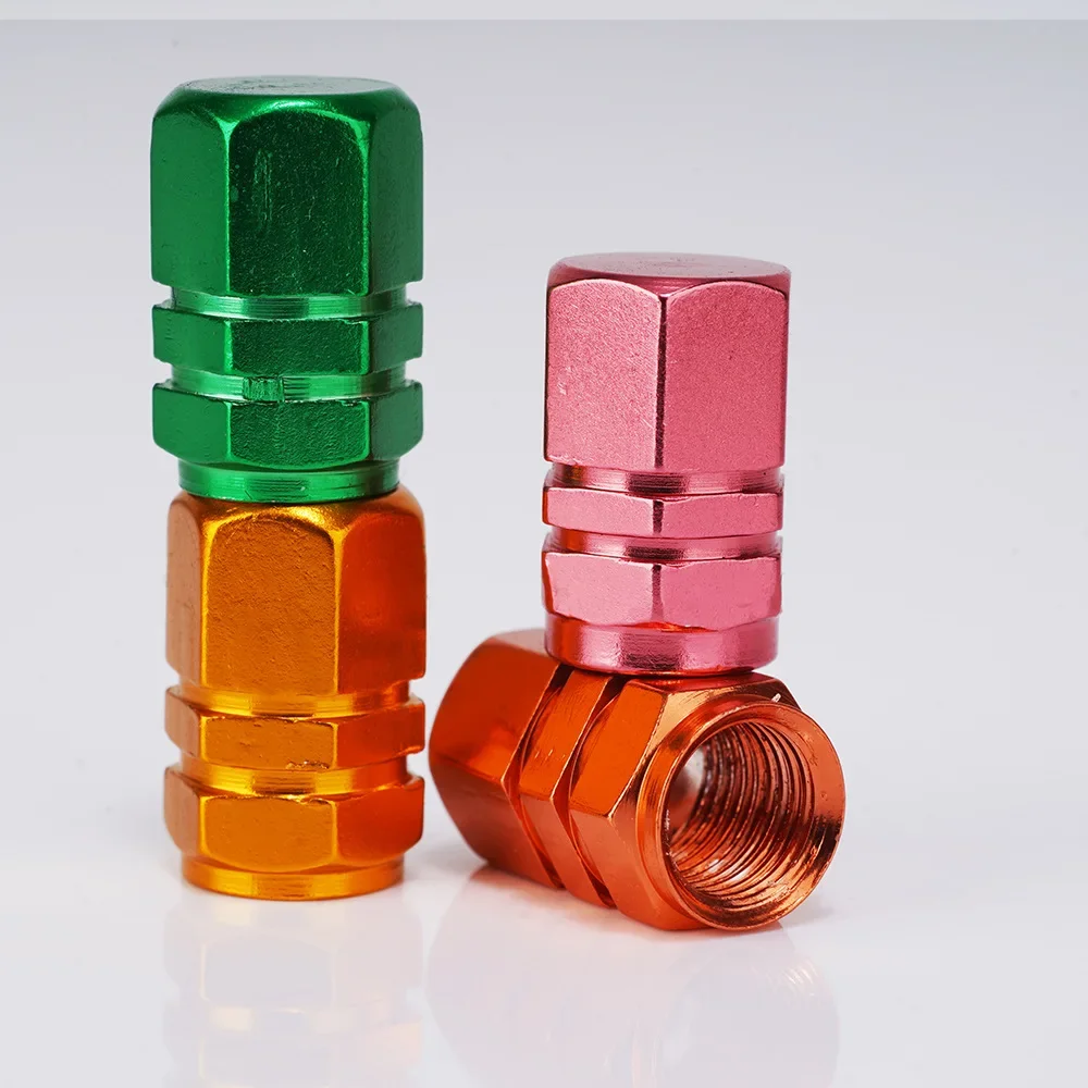 타이어 밸브 스템 캡 장식 타이어 액세서리, 알루미늄 합금 니플 휠 캡, 자동차 오토바이 자전거 커버, 방진