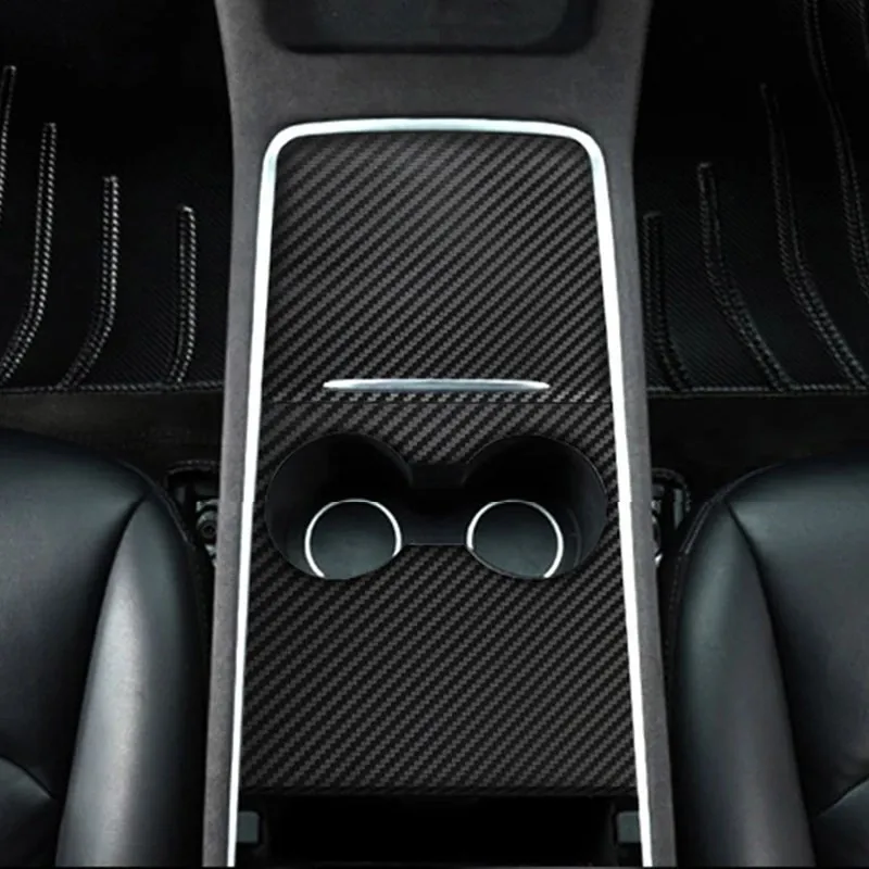 테슬라 모델 Y 3 2021-2023 모델 Y 센터 제어 패널 보호 커버 우드 그레인 블랙 자동차 인테리어 장식 스티커