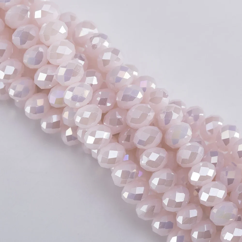 오스트리아 라운드 론델 크리스탈 비즈 DIY 팔찌 쥬얼리 만들기 용품 액세서리 휠면 처리 된 유리 비즈, 4 6 8 MM