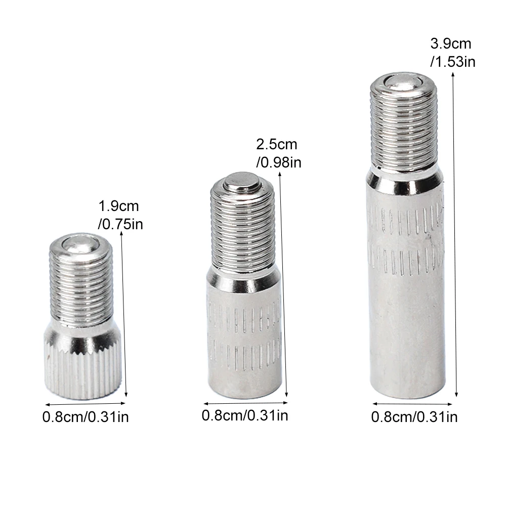 밸브 캡 스템 익스텐더, 19mm 25mm 39mm, 금속 자동차 휠 밸브 캡 스템 익스텐션 익스텐더, 자동차 트럭 밴 캐러밴, 1 쌍