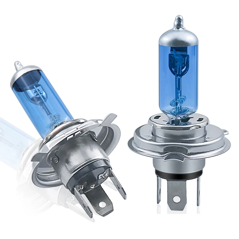 고출력 자동차 헤드라이트 램프, 자동차 광원 주차 할로겐 전구, 매우 밝은 흰색 안개등, H4, 100W, 12V, 1 개, 2 개