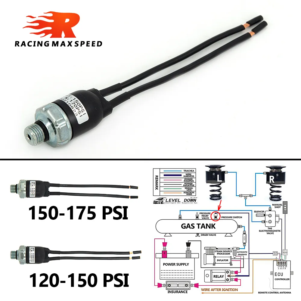 공기 압축기 압력 제어 스위치 밸브, 70-100PSI, 90-120PSI, 120-150PSI, 150-175PSI, 1/4NPT title=공기 압축기 압력 제어 스위치 밸브, 70-100PSI, 90-120PSI, 120-150PSI, 150-175PSI, 1/4NPT 