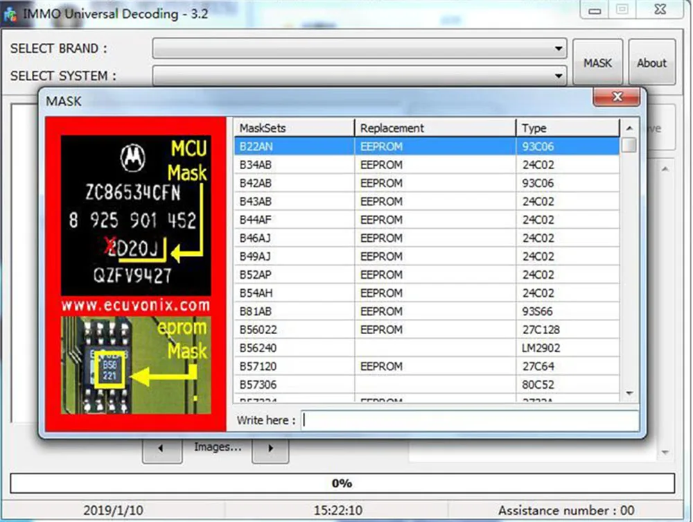 무제한 크랙 IMMO 범용 디코딩 3.2, 무료 Keygen OS 포함: Win XP Win 7 (32 비트), 64 비트에서 사용 불가, EcuVonix 3.2